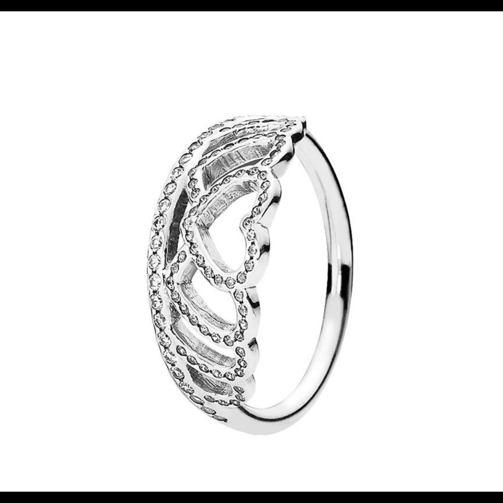 Pandora Heart Tiara Ring Size 7